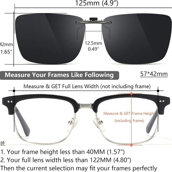 Kids Clip On Sunglasses for Boys and Girls Polarized Over Prescription Glasses - Picture 4 of 6